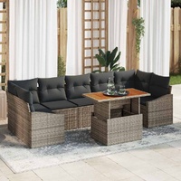 Garden Dining Set with Cushion Grey and Brown 100 x 55 x 73 cm