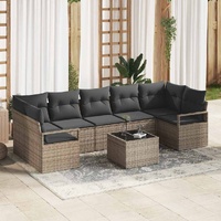 Garden Sofa Set with Cushion Manual 8 pcs Grey 55 x 55 x 37 cm