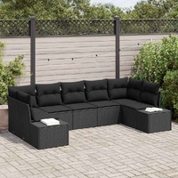 Garden Sofa Set 7 pcs Black 289 x 154 x 85 cm Poly rattan