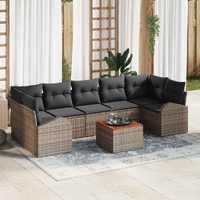 Garden Sofa Set 8 pcs Grey