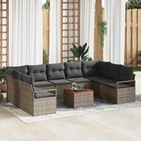 Garden Sofa Set 10 pcs Grey
