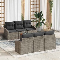 Garden Sofa Set 7 pcs Grey