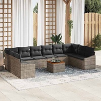 Garden Sofa Set 11 pcs Grey