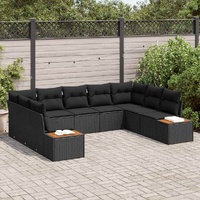 Garden Sofa Set 5 pcs Black 289 x 209 x 85 cm Poly rattan