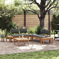 Garden Sofa Set 3 pcs Brown and Grey