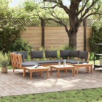 Garden Sofa Set 4 pcs Brown and Grey