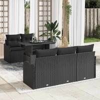 Garden Sofa Set Manual 6 pcs Black 100 x 55 x 73 cm Poly rattan