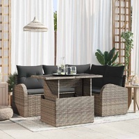 Garden Sofa Set Manual 5 pcs Grey 100 x 55 x 73 cm Poly rattan