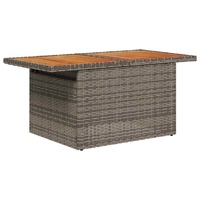 Garden Sofa Set with Storage 6 pcs Grey Poly rattan