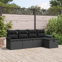 Garden Sofa Set 5 pcs Black 251 x 117 x 85 cm Poly rattan