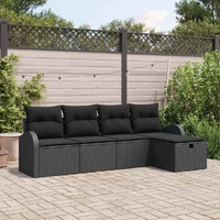Garden Sofa Set 5 pcs Black 234 x 117 x 85 cm Poly rattan