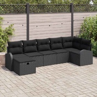 Garden Sofa Set 7 pcs Black 289 x 124 x 85 cm Poly rattan