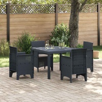 Garden Dining Set 5 pcs Anthracite Polypropylene