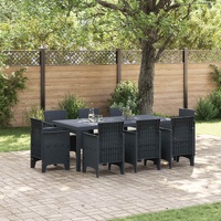 Garden Dining Set 9 pcs Anthracite Polypropylene