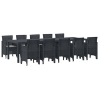 Garden Dining Set 11 pcs Anthracite and Light grey