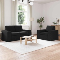 Sofa Set 2 pcs Black 162 x 80 x 82 cm Fabric