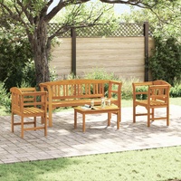 Garden Rose Lounge Set 4 pcs Solid Acacia Wood
