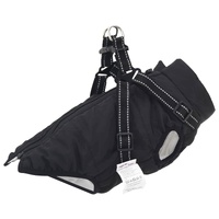 Dog Coat Black L40 Fleece and Polyester