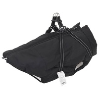 Dog Coat Black L44 Fleece and Polyester