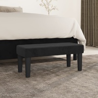Bench Black 70x30x30 cm Velvet