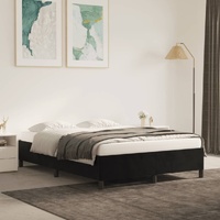 Bed Frame without Mattress Black 152x203 cm Queen Velvet