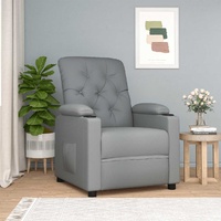 Recliner Chair Light Grey Fabric