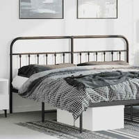 Metal Headboard Black 183 cm King