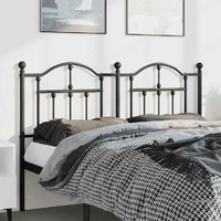 Metal Headboard Black 152 cm Queen