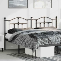 Metal Headboard Black 183 cm King