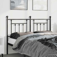 Metal Headboard Black 152 cm Queen