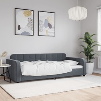 Day Bed without Mattress Dark Grey 90x190 cm Velvet
