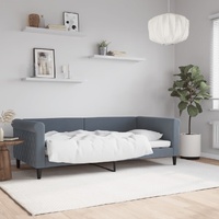 Day Bed without Mattress Dark Grey 90x190 cm Velvet