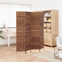 Room Divider 4-Panel Brown 163x180 cm Water Hyacinth