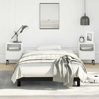 Bed Frame without Mattress Black King Single Faux Leather