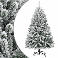Artificial Hinged Christmas Tree with Flocked Snow 120 cm