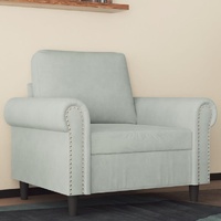 Sofa Chair Light Grey 60 cm Velvet