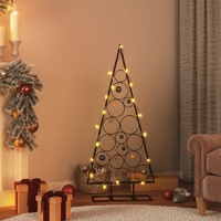 Metal Christmas Tree for Decoration Black 125 cm