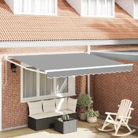 Retractable Awning Frame Manual White 300 x 250 cm Aluminium