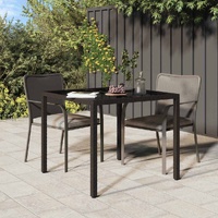 Garden Dining Table Brown 90 x 90 x 75 cm Poly rattan