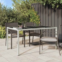 Garden Dining Table White 150 x 90 x 75 cm Poly rattan