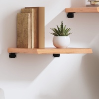 Wall Shelf Light Brown 40x40x(2-4) cm Treated Solid Wood Oak