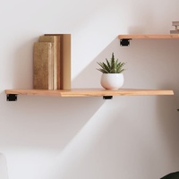 Wall Shelf Light Brown 60x50x2 cm Treated Solid Wood Oak