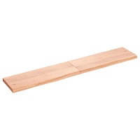Wall Shelf Light Brown 160x30x(2-4) cm Treated Solid Wood Oak