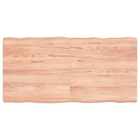Table Top Light Brown 120x60x(2-6)cm Treated Solid Wood Live Edge
