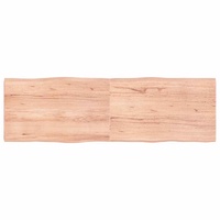 Table Top Light Brown 160x50x(2-4)cm Treated Solid Wood Live Edge
