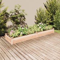 Garden Raised Bed with Liner 240x60x25 cm Solid Wood Fir