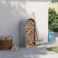 Log Holder Light Grey 40x45x100 cm Galvanised Steel