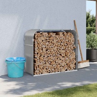 Log Holder Light Grey 120x45x100 cm Galvanised Steel