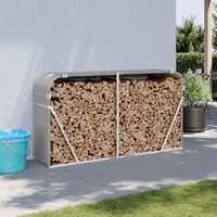 Log Holder Light Grey 180x45x100 cm Galvanised Steel