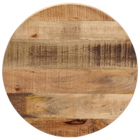 Table Top Ø 50x1.5 cm Round Solid Wood Rough Mango